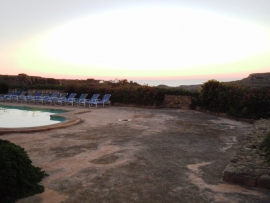 Colourful sunset in Razzett GHANNEJ pool area