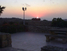 Razzett GHANNEJ barbecue area during sunset