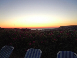 Sunset view from Razzett GHANNEJ pool area